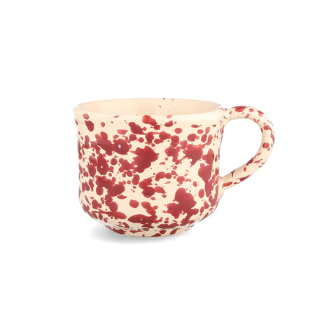Puglia Burgundy Splatter Mug, 250ml