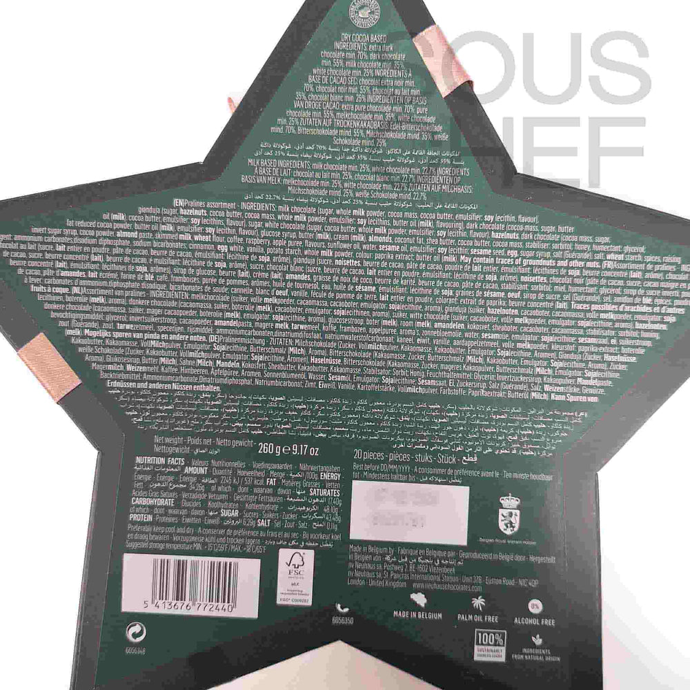 Neuhaus Belgian Chocolates Christmas Star Box - 20 Pieces