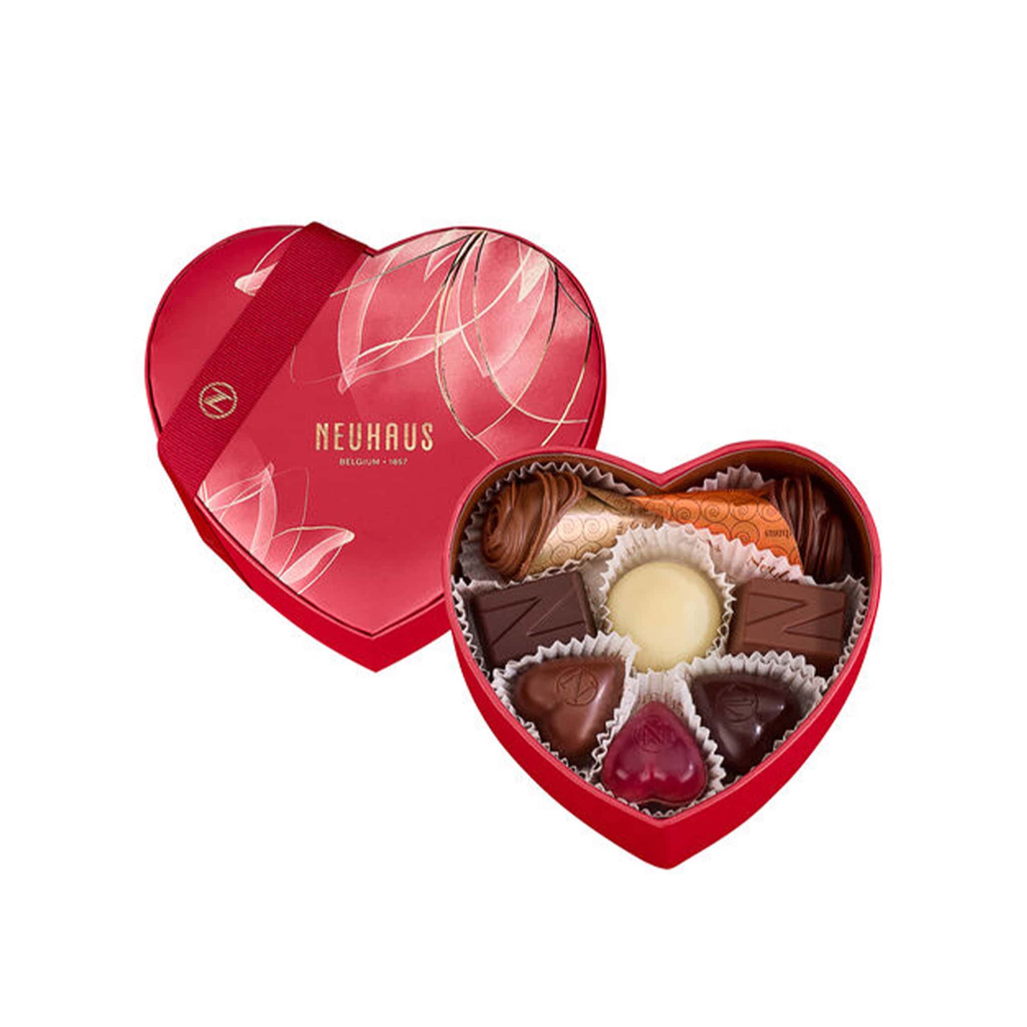 Neuhaus Small Red Heart Box of Chocolates, 185g