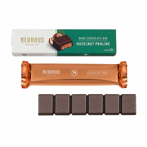 Neuhaus Dark Chocolate Hazelnut Praline Bar, 50g