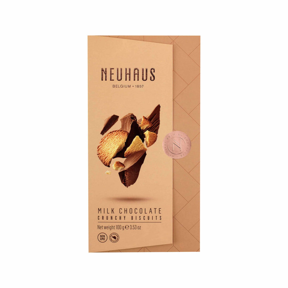 Neuhaus Milk Cookies Chocolate Bar, 100g