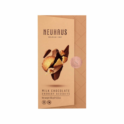 Neuhaus Milk Cookies Chocolate Bar, 100g