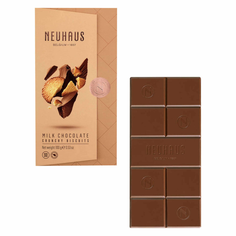 Neuhaus Milk Cookies Chocolate Bar, 100g