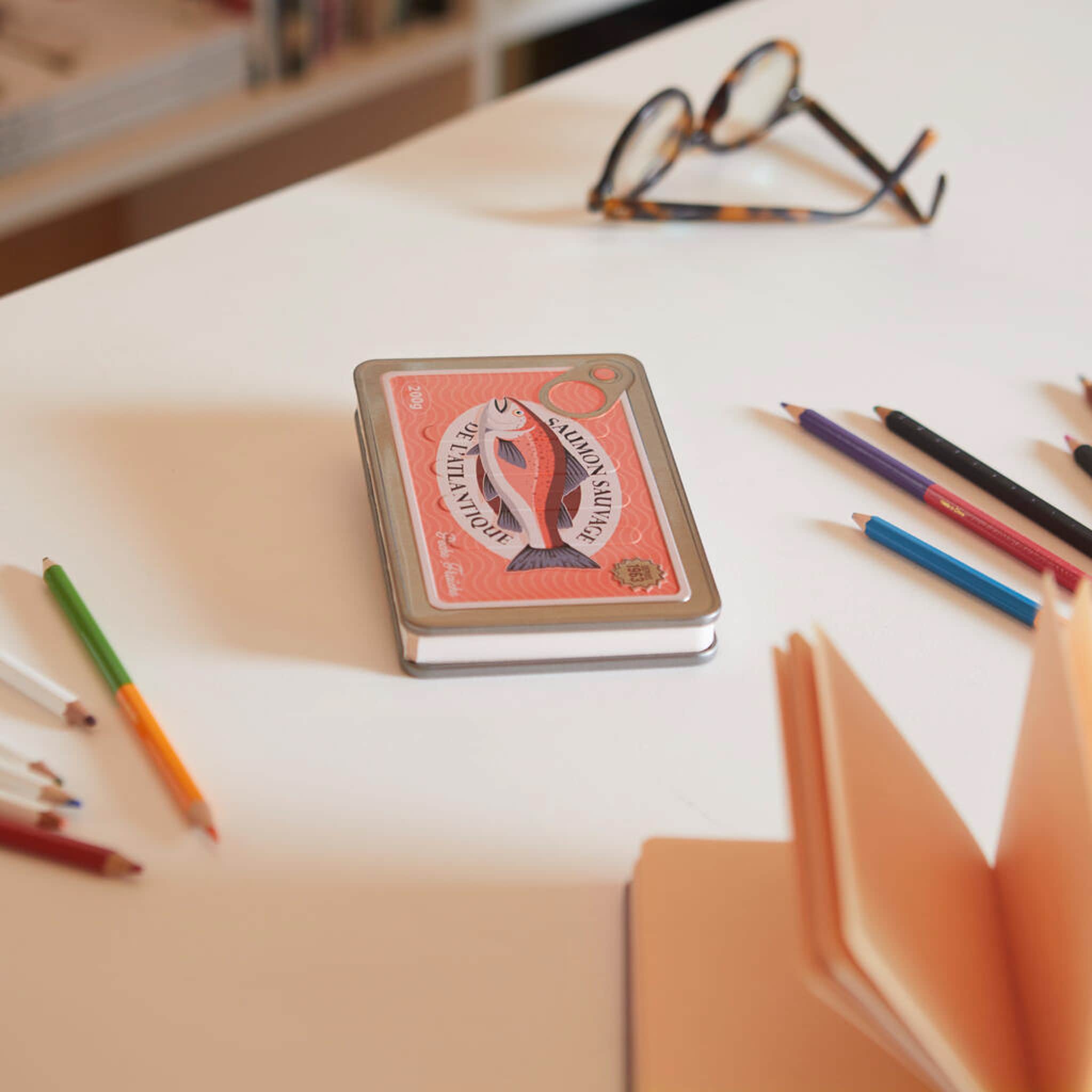 Tinned Salmon Notebook, 160 pages