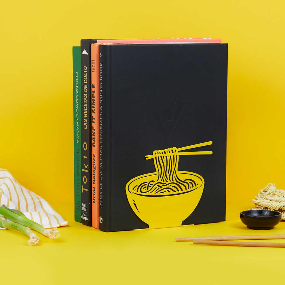 Yellow Ramen Metal Bookend