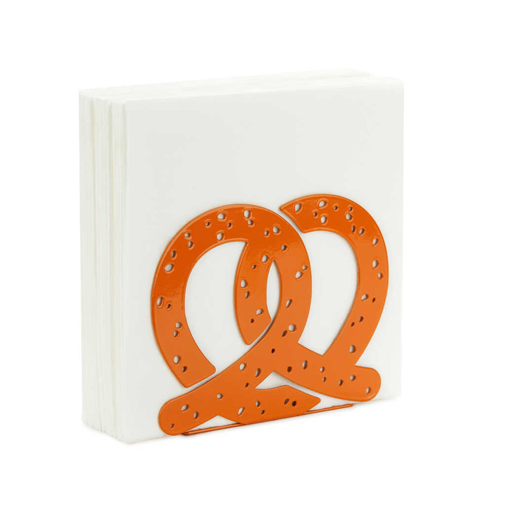 Brown Pretzel Metal Napkin Holder