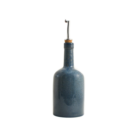 Blue Glaze Oil Bottle with Pourer, 600ml