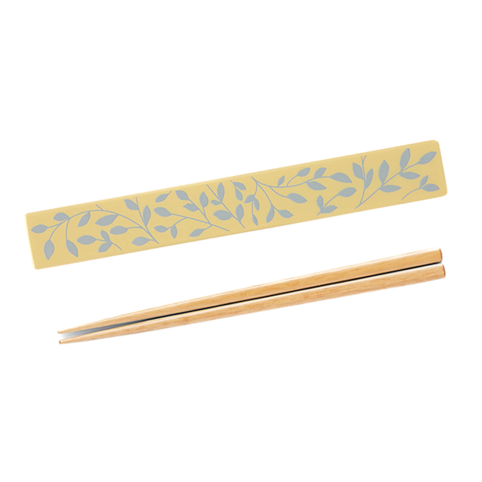 Takenaka Wooden Chopsticks in Floral Yellow Case