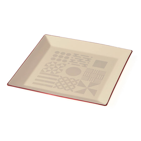 Takenaka Fukue White Square Plate, 19cm
