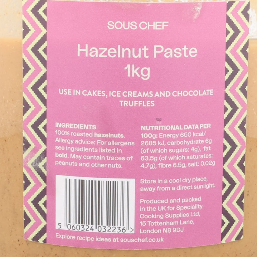 Sous Chef Hazelnut Paste for Catering, 1kg