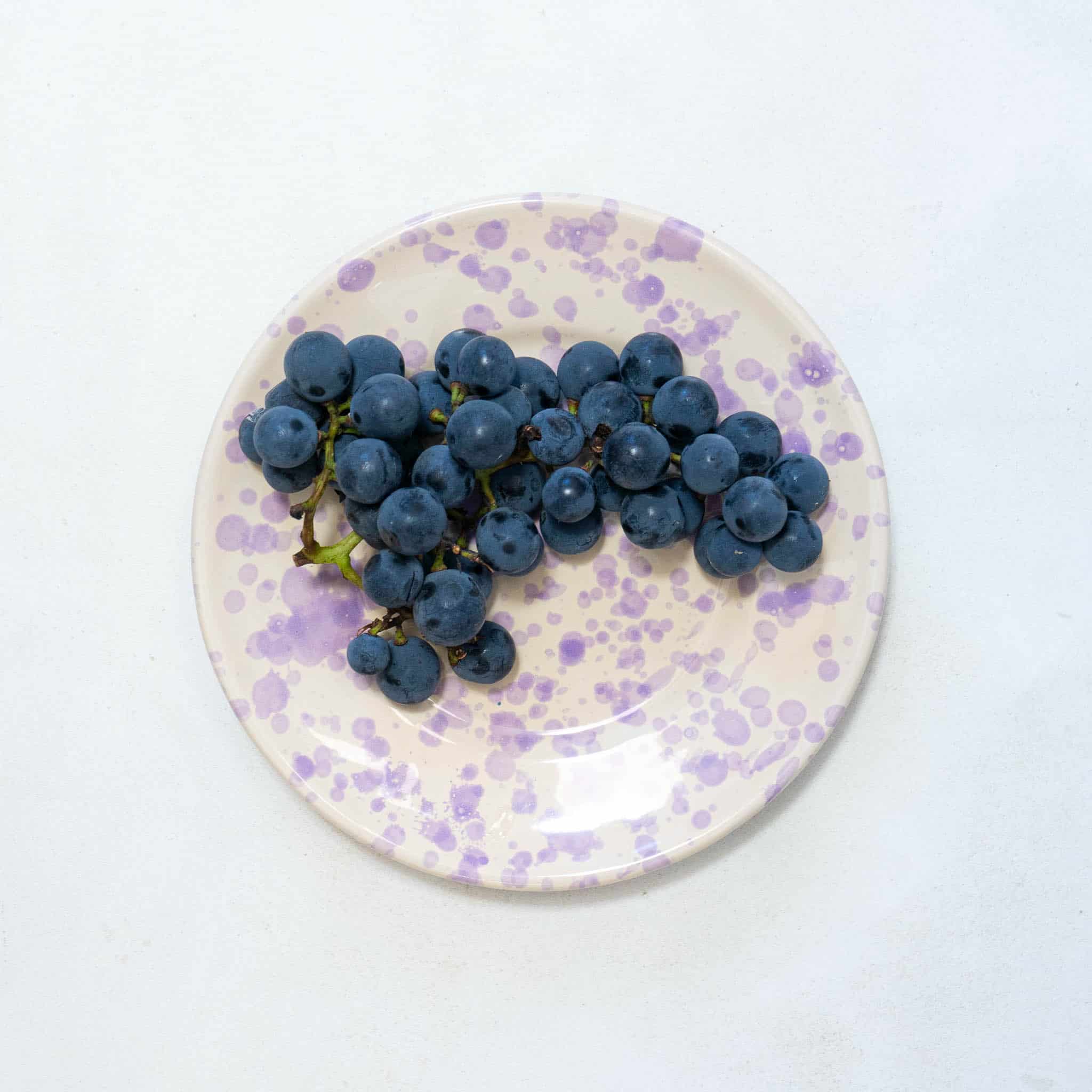 Puglia Lilac Splatter Side Plate, 19cm