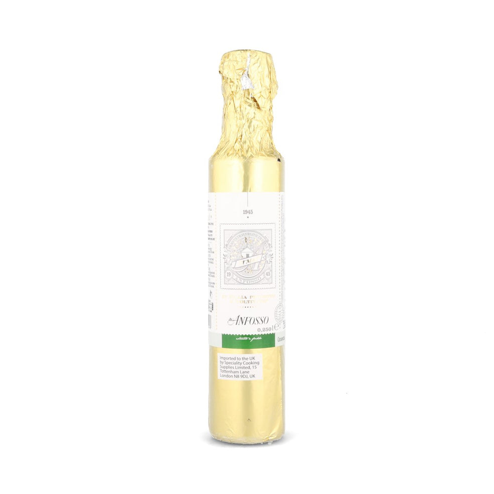 Olio Anfosso Monocultivar Taggiasca Tumai Extra Virgin Olive Oil in Gold Bottle