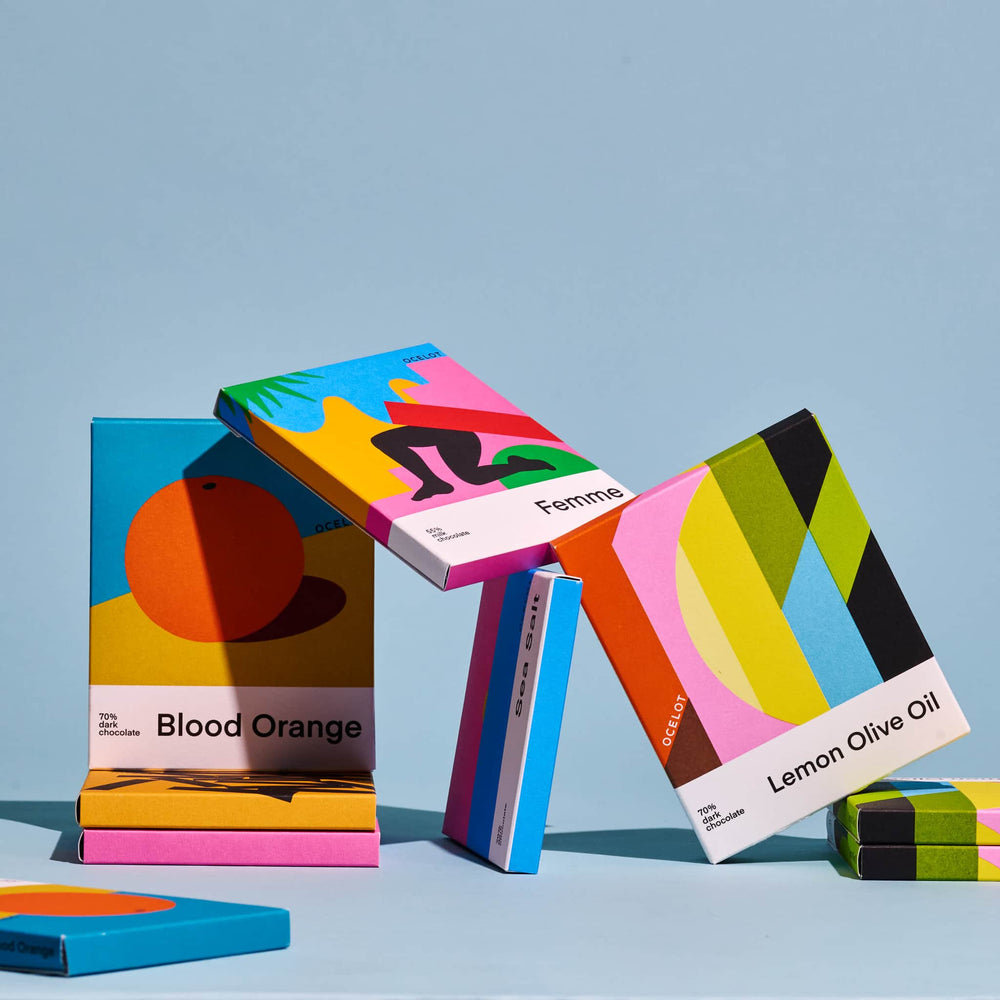 Ocelot Organic Dark Chocolate & Lemon Olive Oil Chocolate Bar, 70g