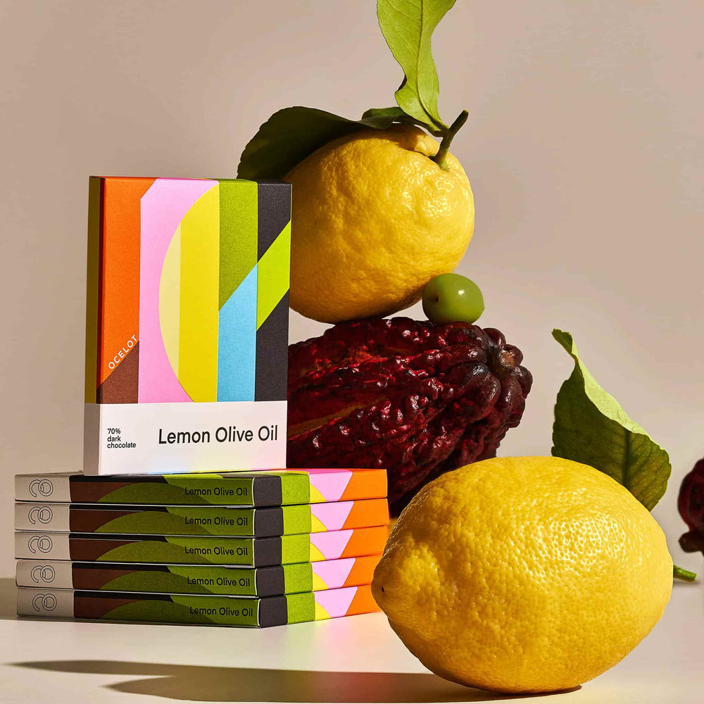 Ocelot Organic Dark Chocolate & Lemon Olive Oil Chocolate Bar, 70g