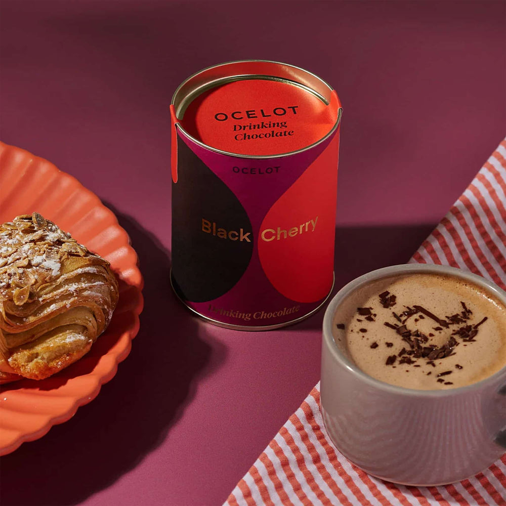 Ocelot Black Cherry Drinking Chocolate, 200g