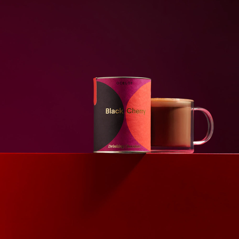 Ocelot Black Cherry Drinking Chocolate, 200g