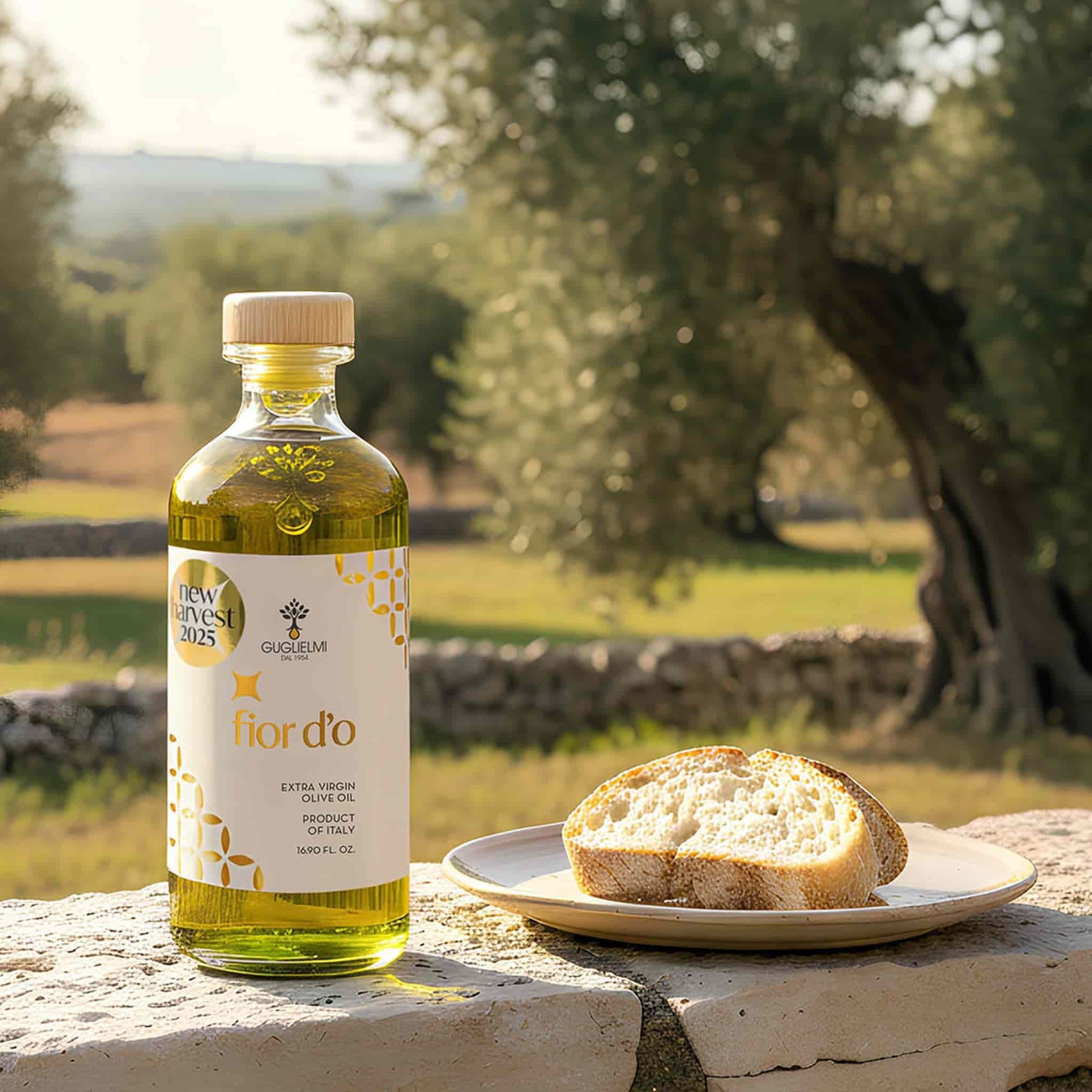 Olio Guglielmi Fior D'O Novelo Extra Virgin Olive Oil, 500ml