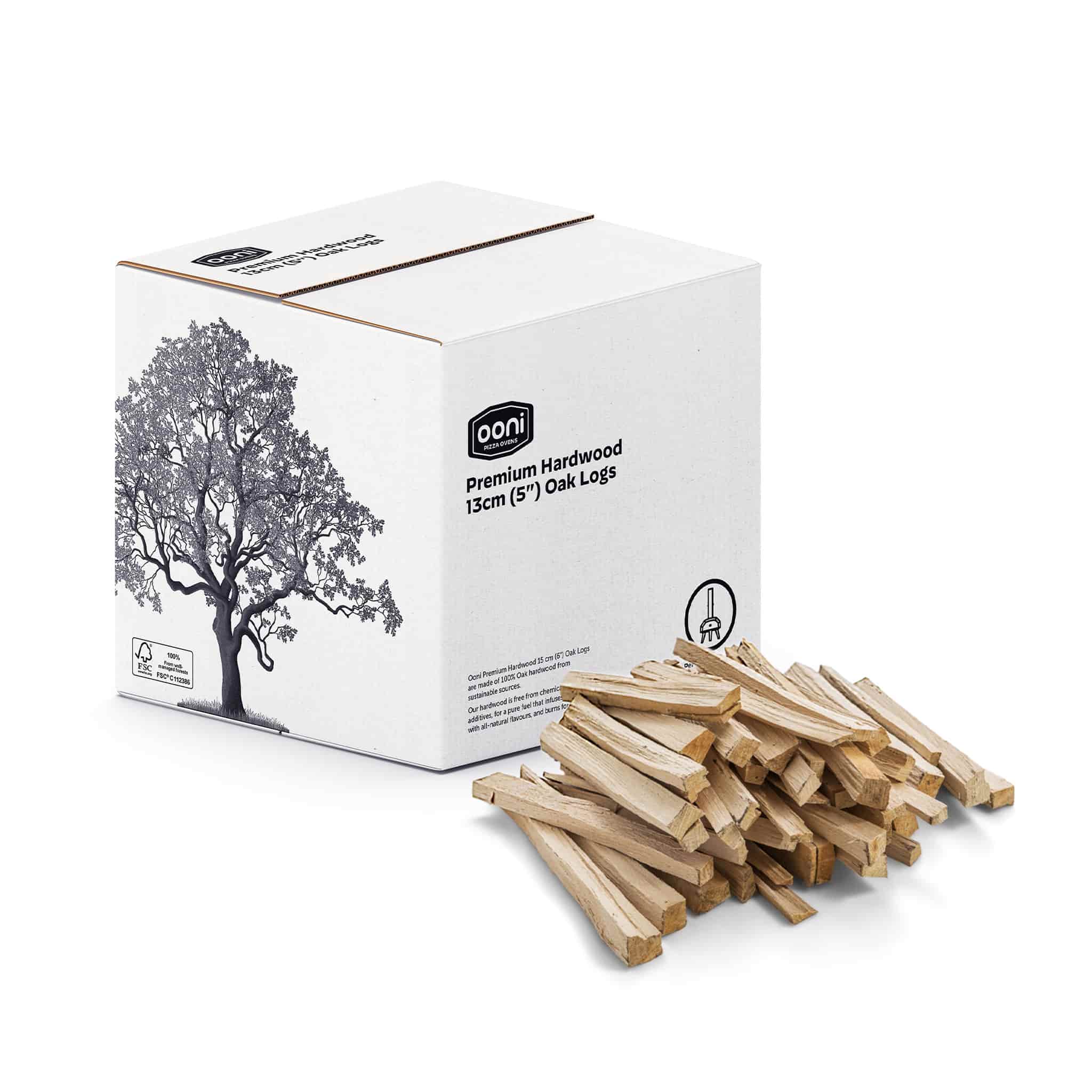 Ooni Premium Hardwood 13cm Oak Logs, 8kg | Buy online UK – Sous Chef UK