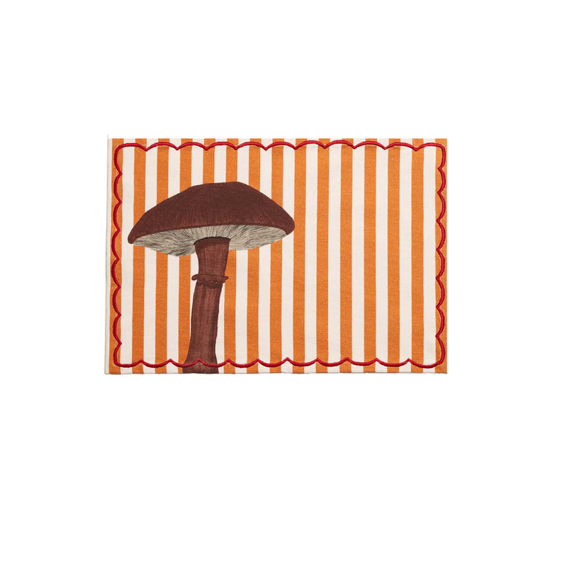 The Platera Striped Shiitake Mushroom Cotton Placemat
