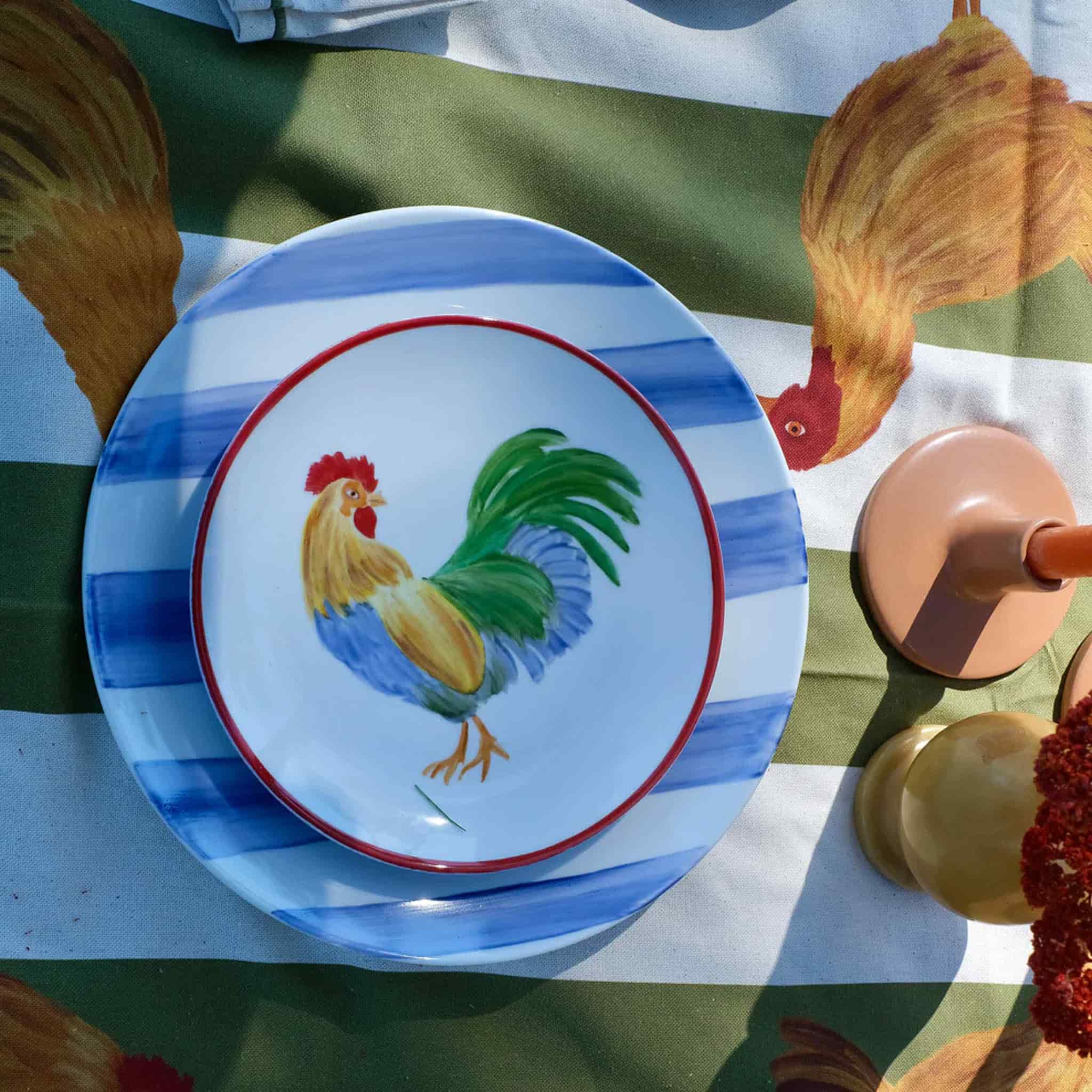 The Platera Pepe Rooster Porcelain Side Plate, 21cm