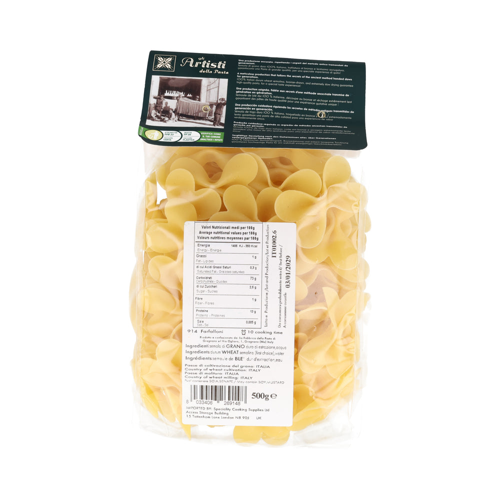 Gli Artisti della Pasta IGP Farfalloni, 500g
