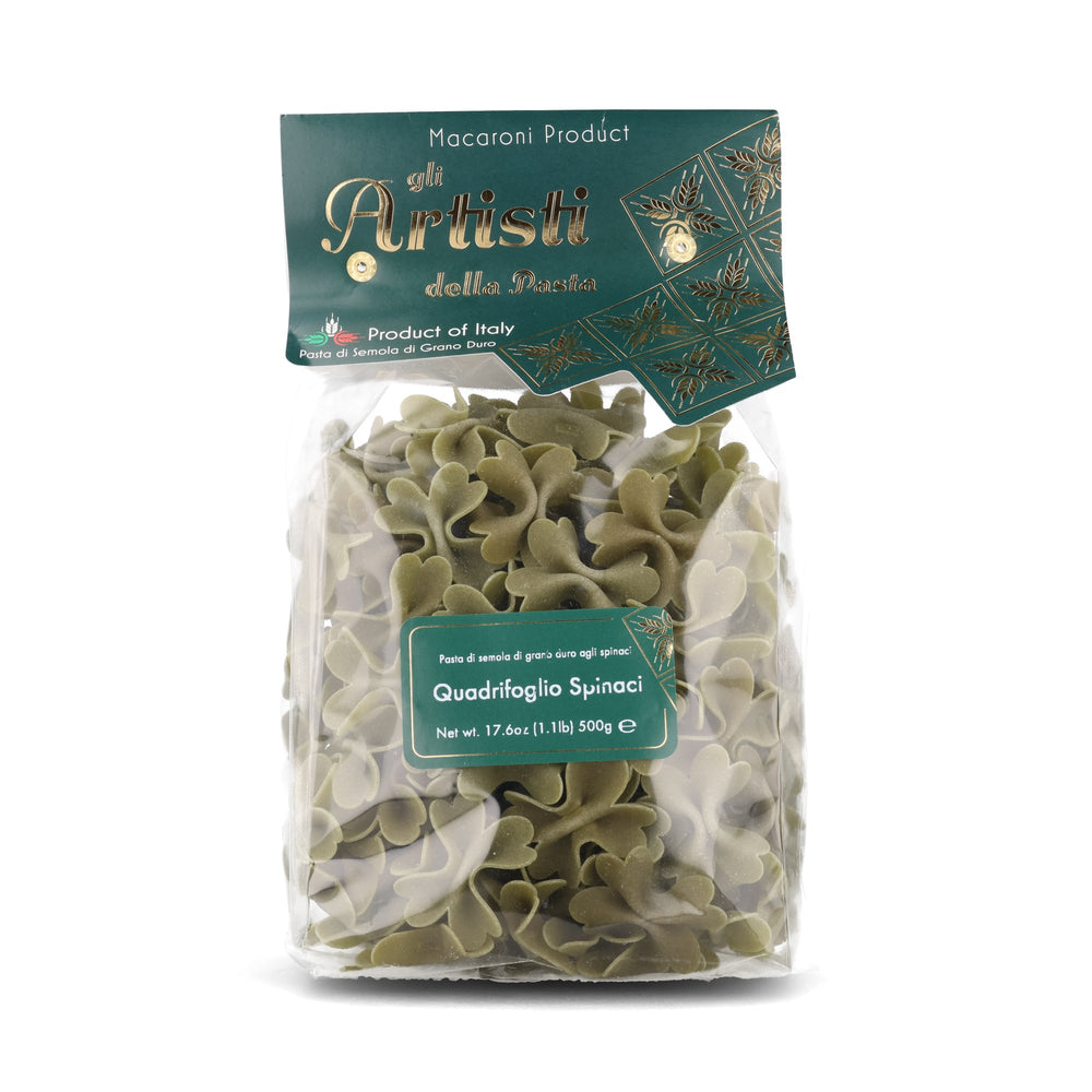 Gli Artisti della Pasta IGP Clover Pasta with Spinach, 500g