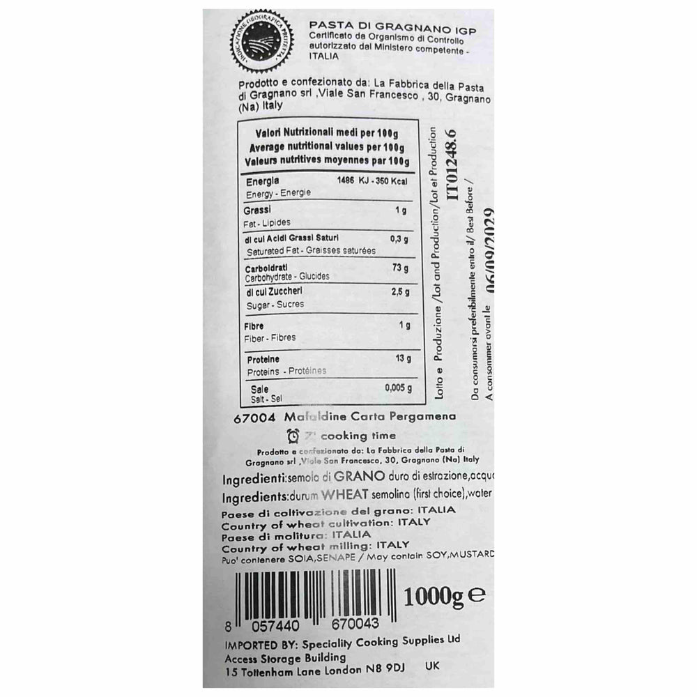 Gli Artisti della Pasta Paper Wrapped Mafaldine, 1kg
