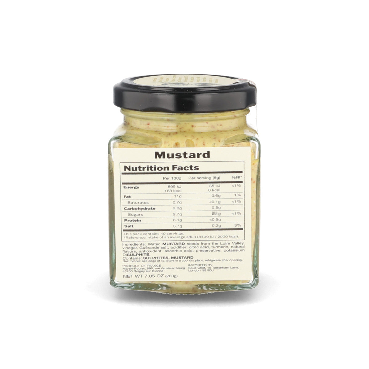 Martin Pouret Orleans Smooth Mustard, 200g