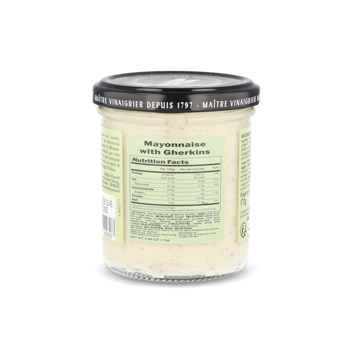 Martin Pouret Orleans French Gherkin Mayonnaise, 170g