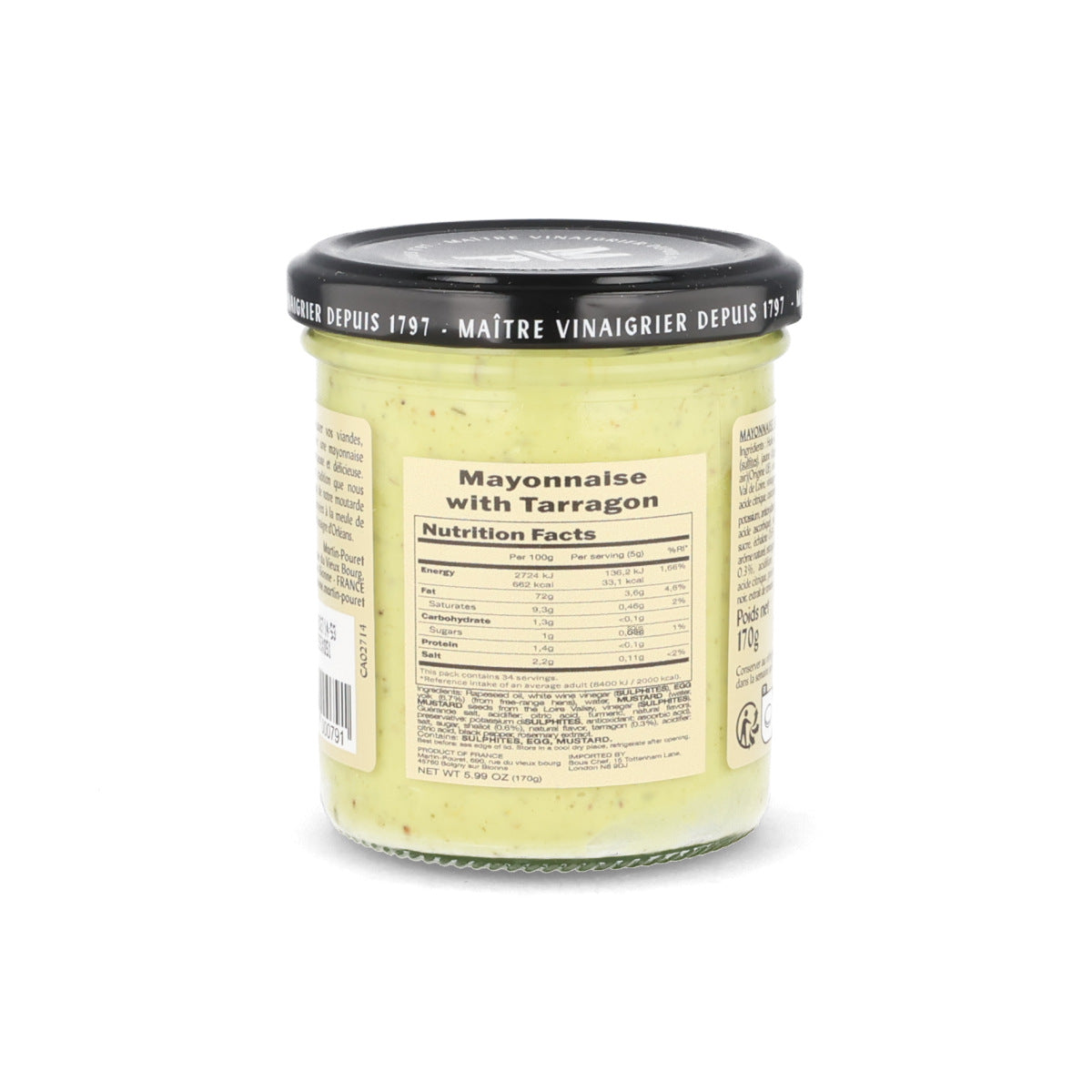 Martin Pouret Orleans Mayonnaise with Tarragon, 170g