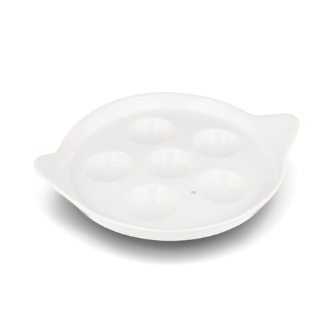 Porcelain Snail Platter with 6 Compartments