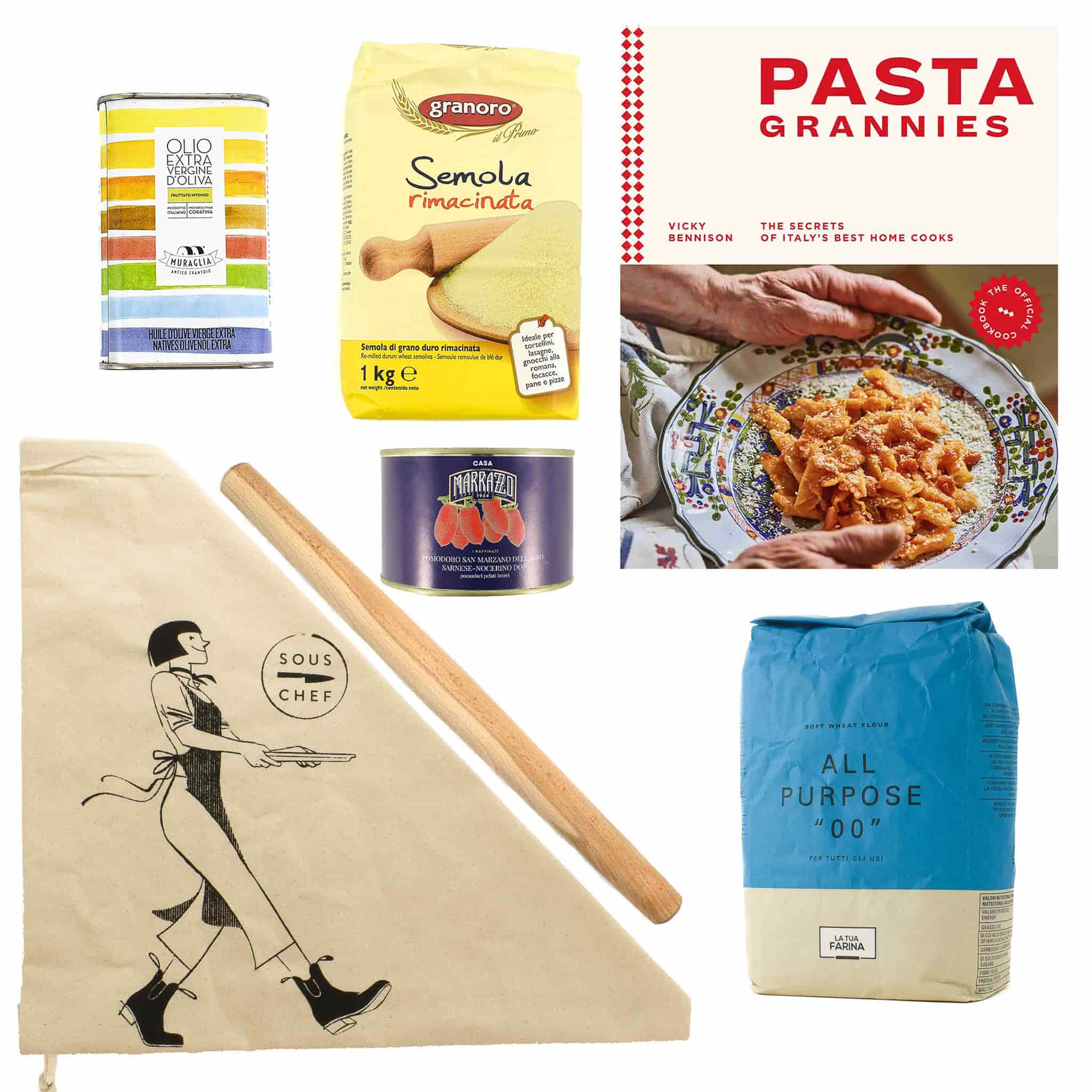 Pasta Grannies Cookbook & Ingredients Set