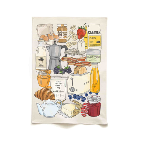 Quite Nice Clothing Cheese and Crackers Organic Cotton Tea Towel