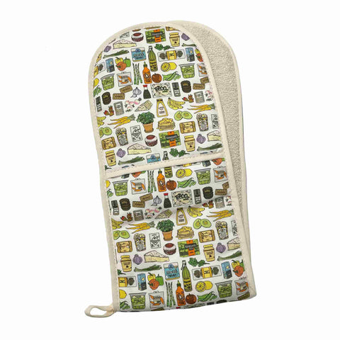 Quite Nice Clothing Colourful Foodie Organic Cotton Oven Glove