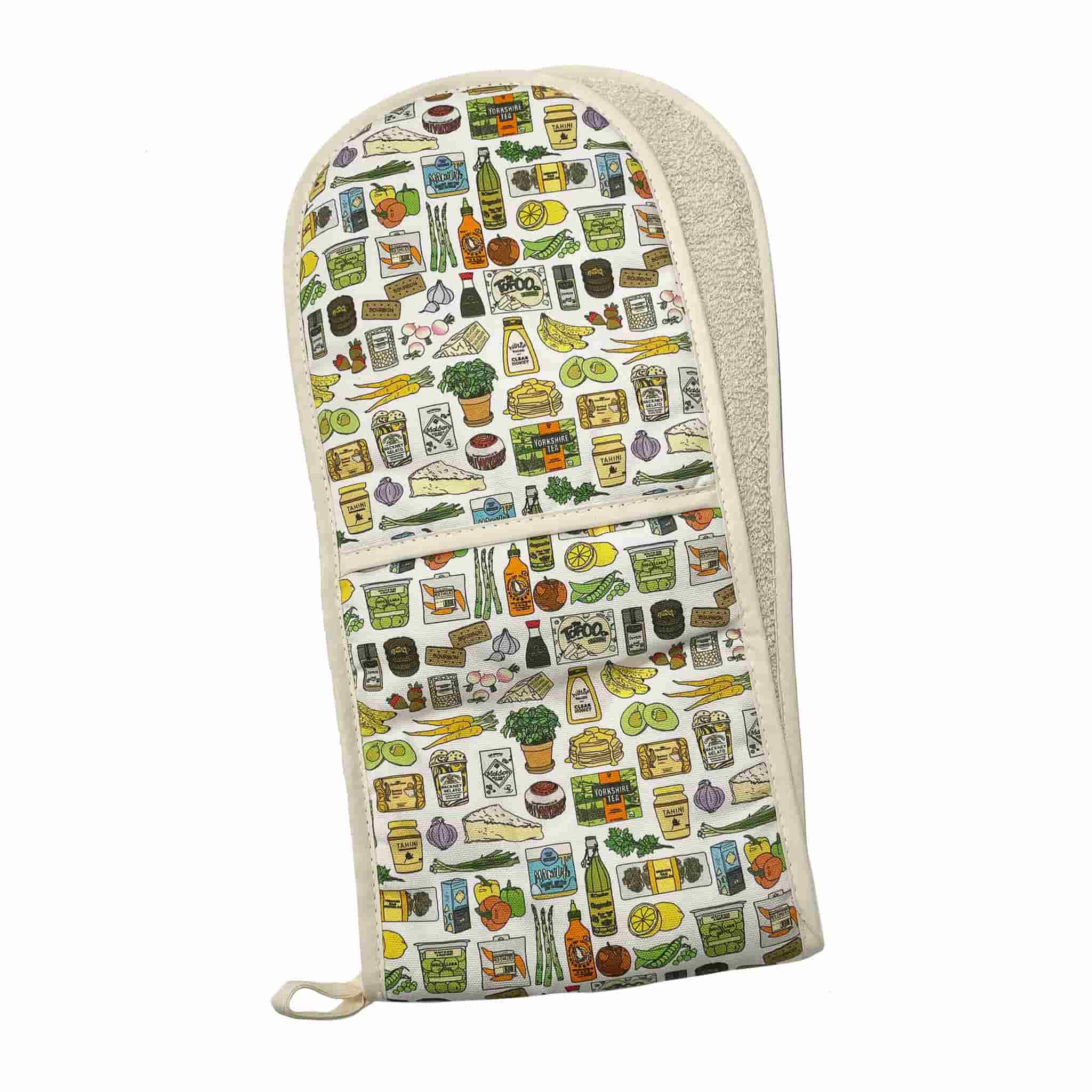 Colourful Foodie Organic Cotton Oven Glove