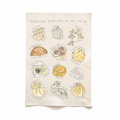 Quite Nice Clothing Dumplings from Around the World Organic Cotton Tea Towel