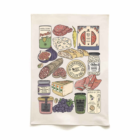 Quite Nice Clothing Charcuterie Organic Cotton Tea Towel