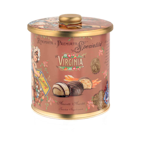 Amaretti Virginia Soft Chocolate Covered Orange & Ginger Amaretti, 220g