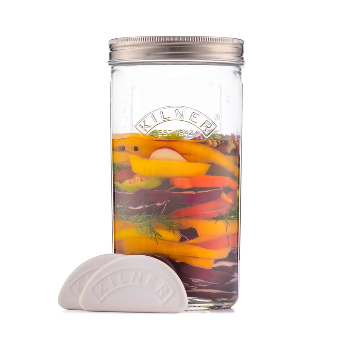 Kilner Fresh Storage Jar Bocal alimentaire en verre de 1 litre avec couvercle hermétique et empilable pour le thé, le café, le sucre et plus encore Kilner Fresh Storage Jar Bocal alimentaire en verre de 1 litre avec couvercle hermétique et empilable pour le thé, le café, le sucre et plus encore