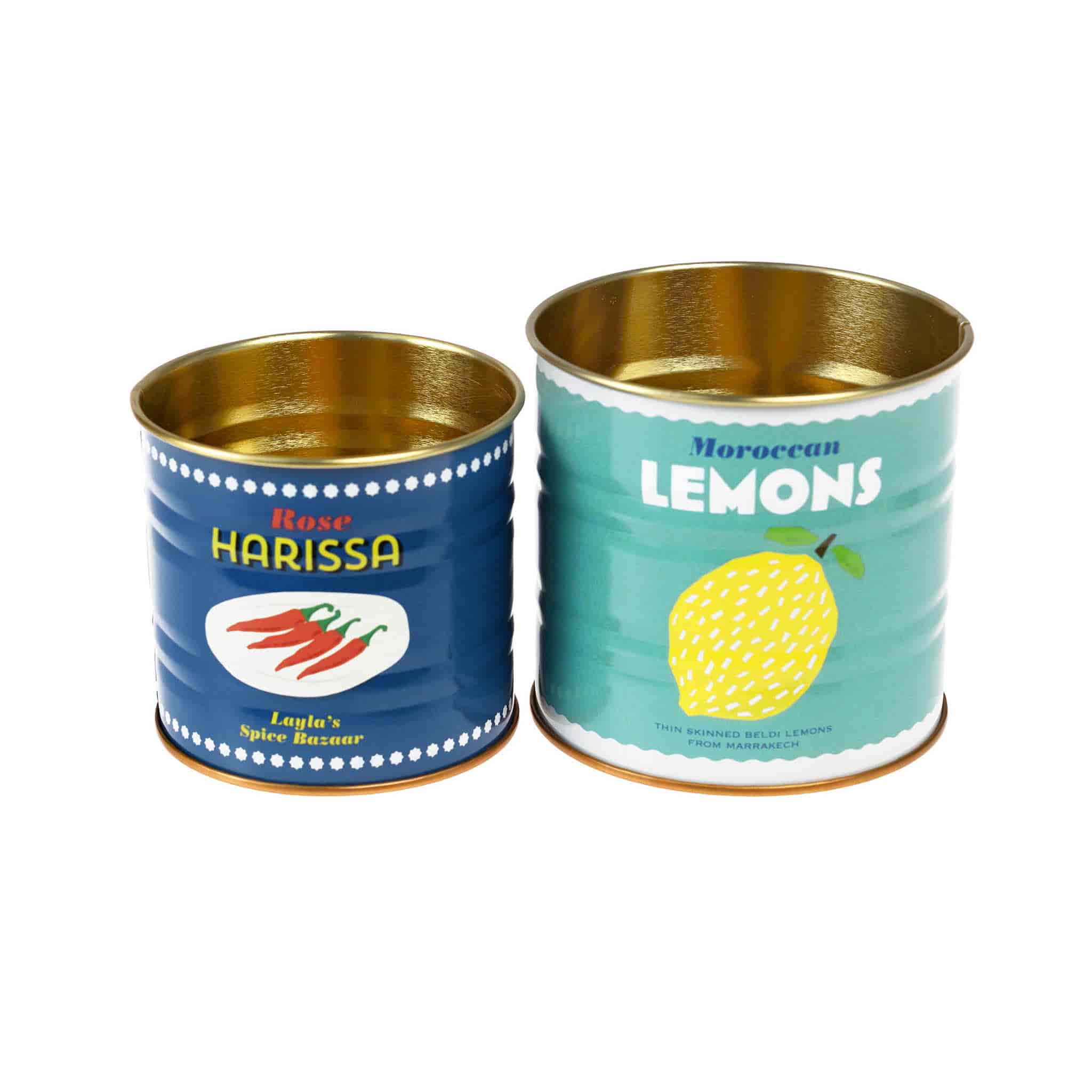 Set of 2 Lemon & Harissa Storage Jars