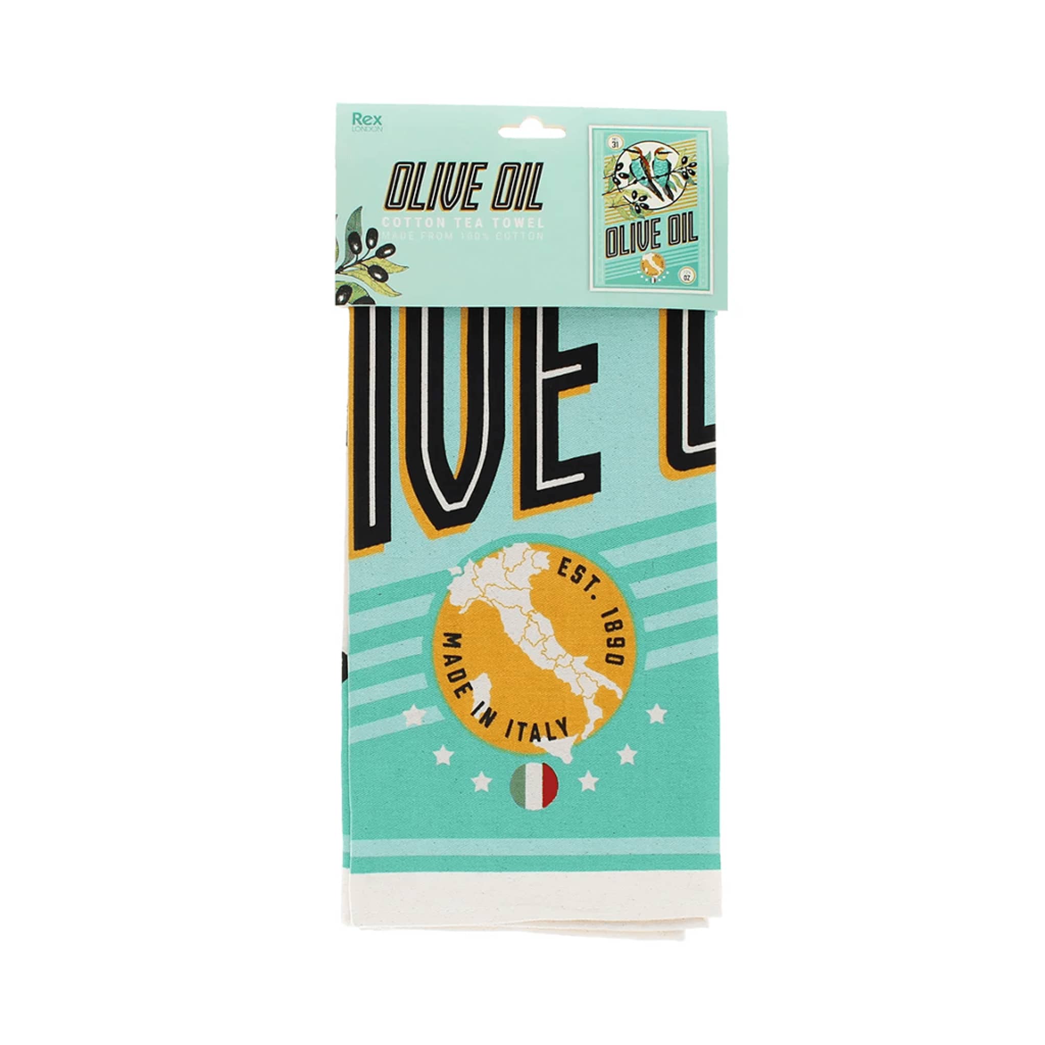 Vintage Inspired Olive Oil Tea Towel | Buy online UK – Sous Chef UK