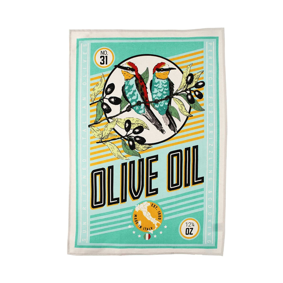 Vintage Inspired Olive Oil Tea Towel | Buy online UK – Sous Chef UK
