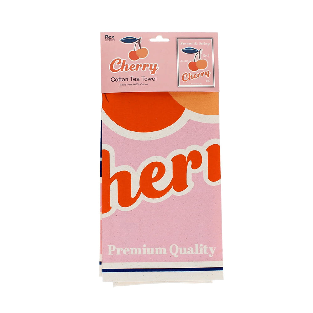 Vintage Inspired Cherry Tea Towel