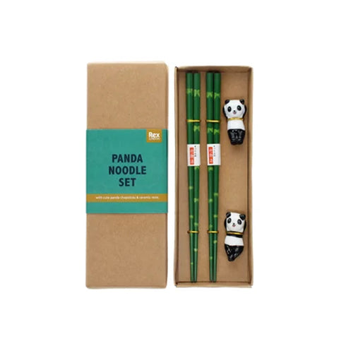 Set of 2 Panda Chopsticks & Rests Set