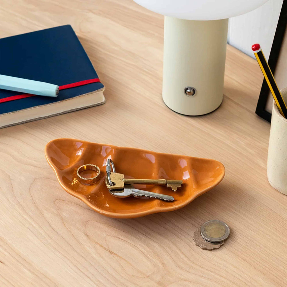 Ceramic Croissant Trinket Dish