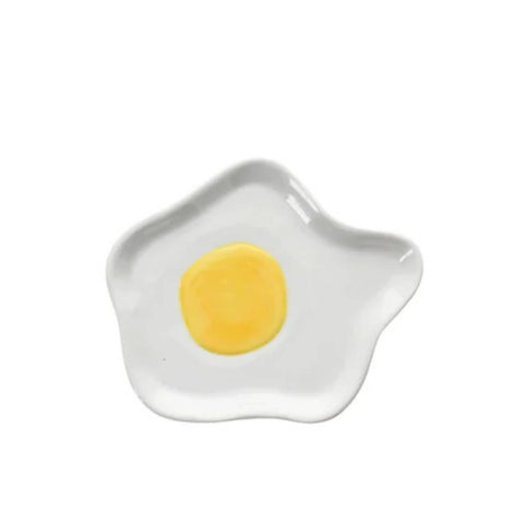 Ceramic Fried Egg Trinket Dish