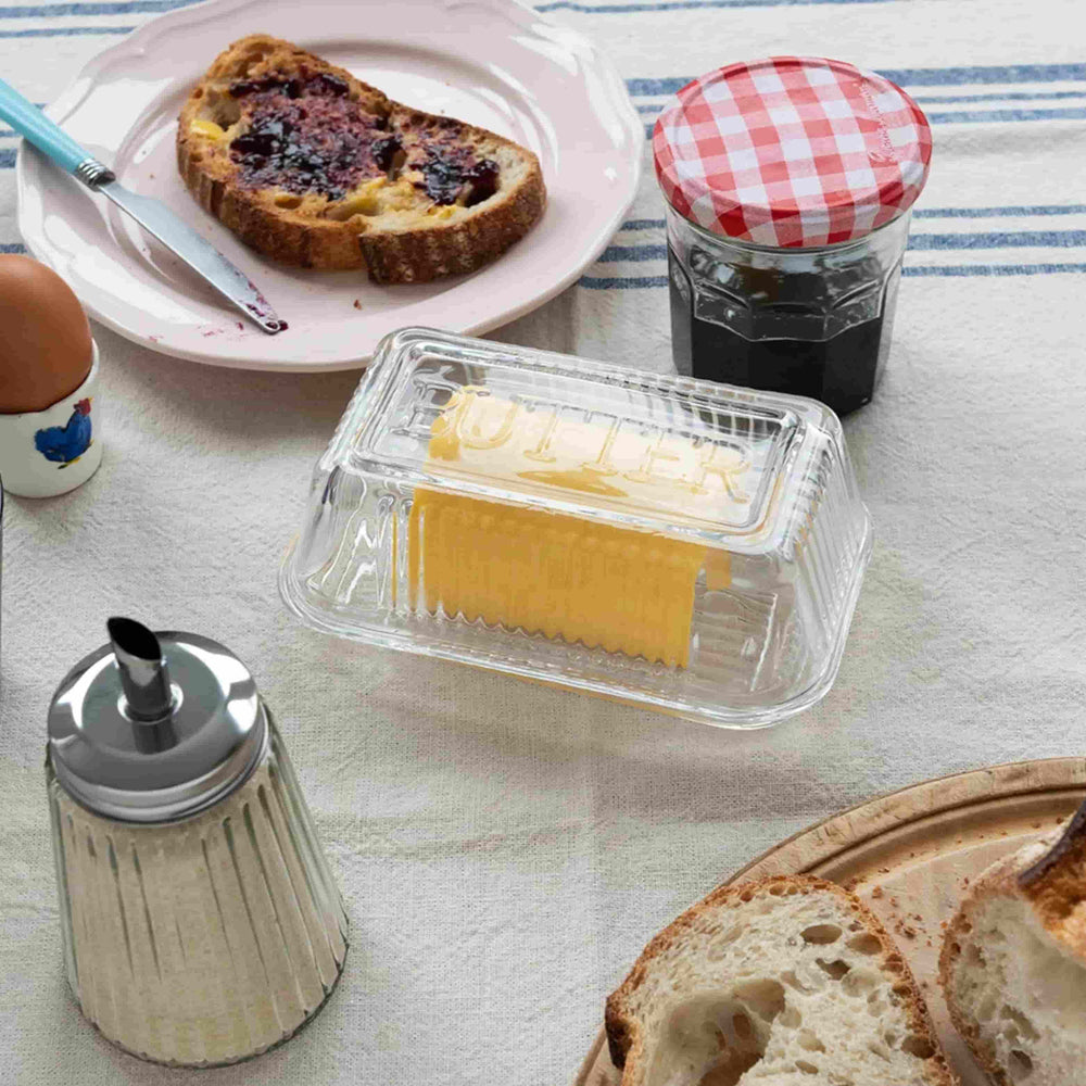 Clear Glass Butter Dish