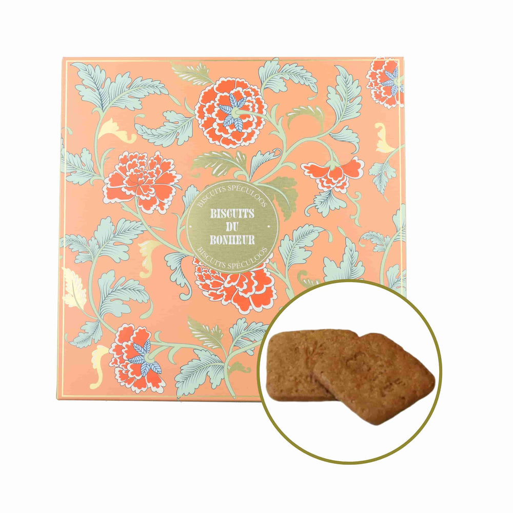 La Sablesienne French Butter Speculoos Biscuits in Floral Gift Tin, 295g
