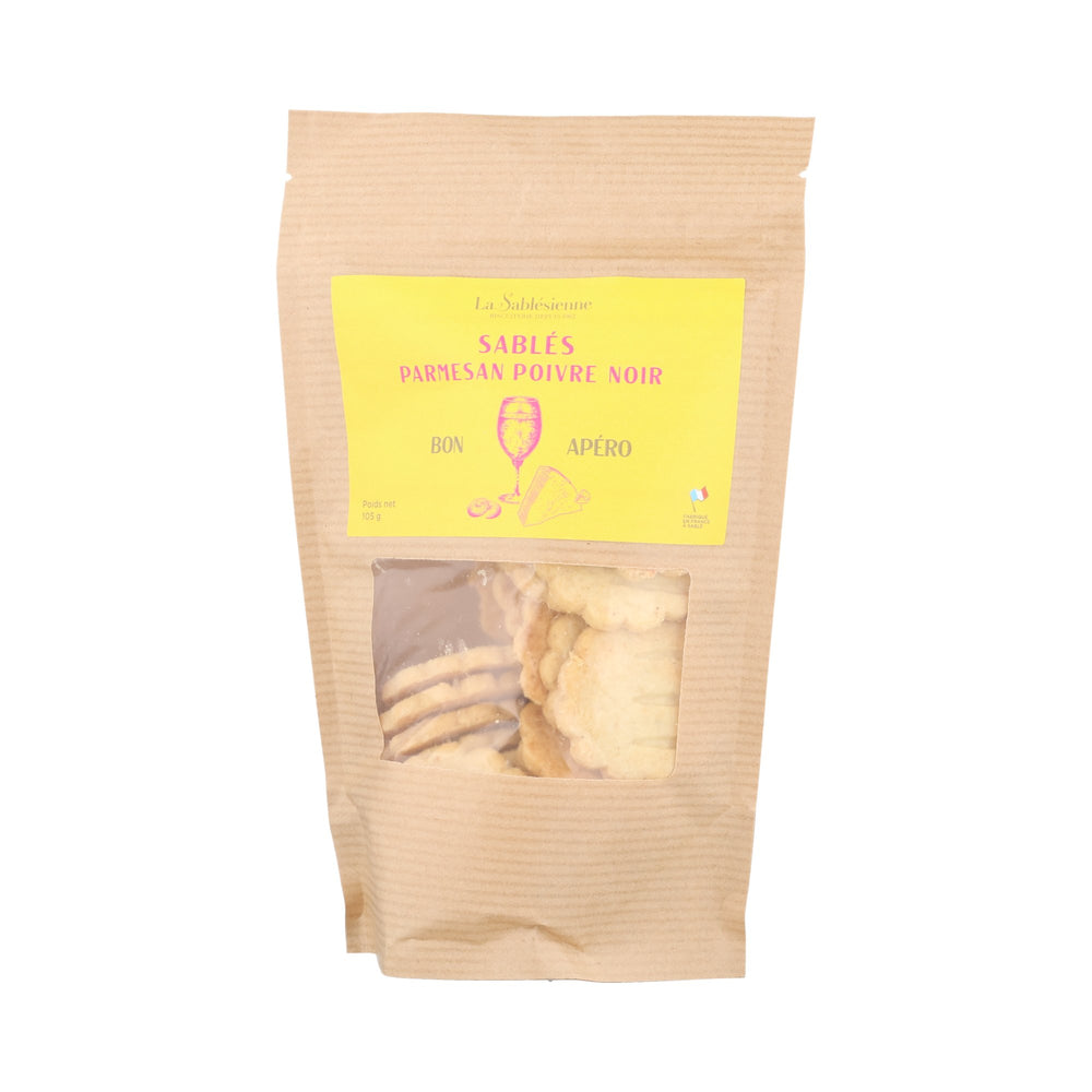 La Sablesienne Savoury Black Pepper & PDO Parmesan Cheese Biscuits, 105g
