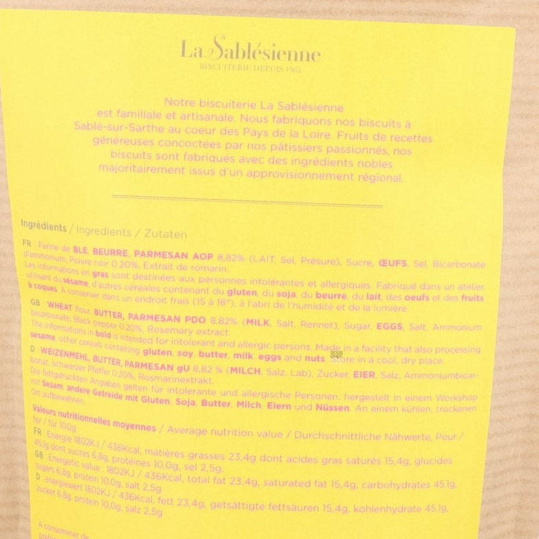 La Sablesienne Savoury Black Pepper & PDO Parmesan Cheese Biscuits, 105g